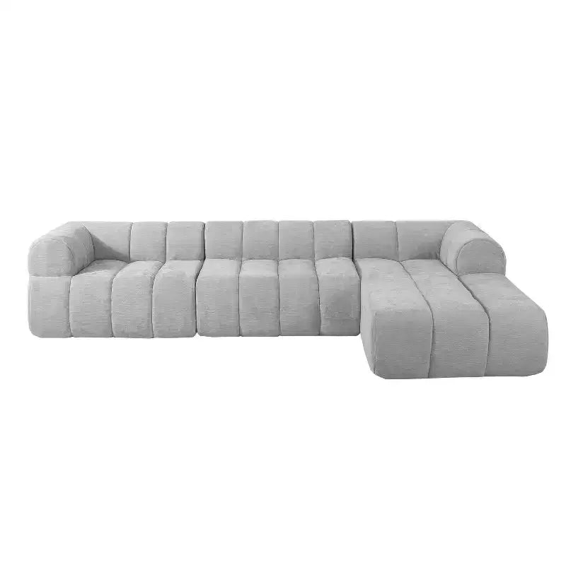 MAYEERTY 122-Inch L-Shaped Sectional Sofa, 2-Piece Fully Assembled, Right-Hand Chaise, High-Density Sponge