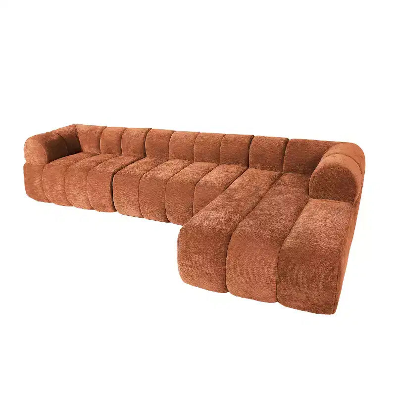MAYEERTY 122-Inch L-Shaped Sectional Sofa, 2-Piece Fully Assembled, Right-Hand Chaise, High-Density Sponge