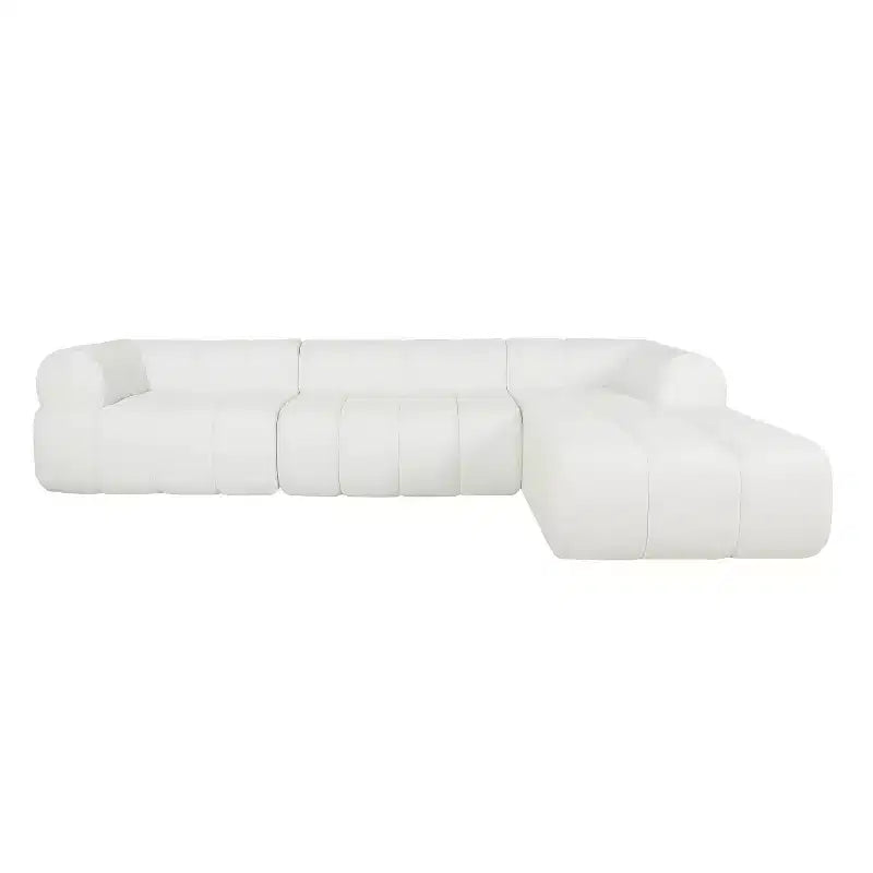 MAYEERTY 122-Inch L-Shaped Sectional Sofa, 2-Piece Fully Assembled, Right-Hand Chaise, High-Density Sponge