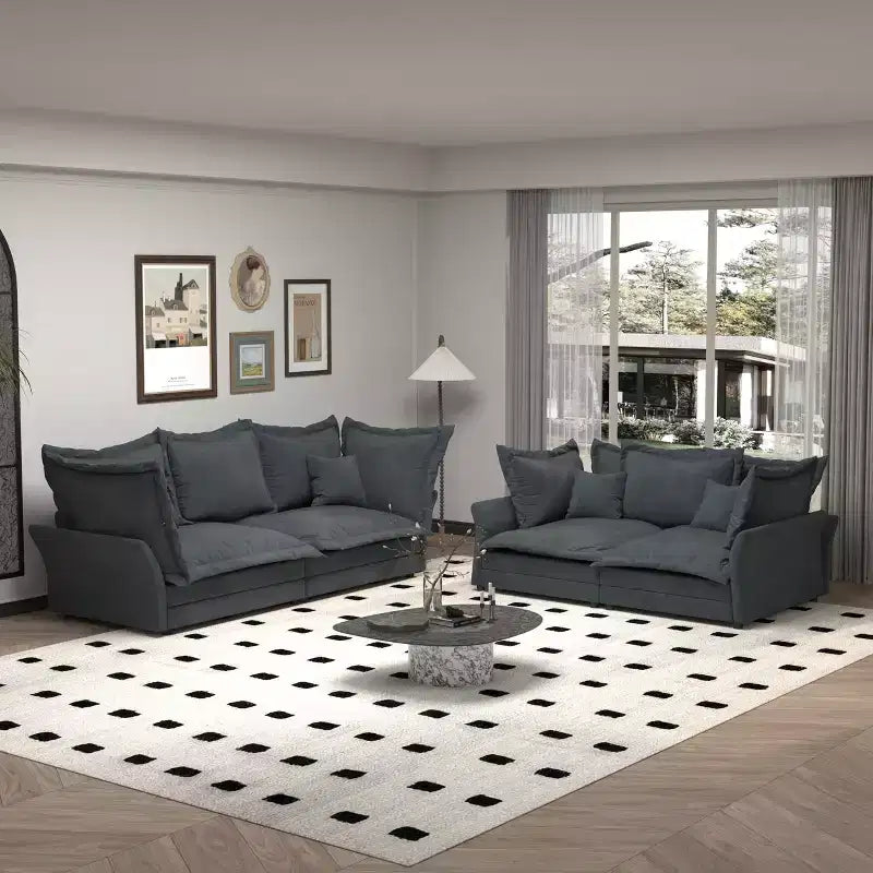 Sofa Modular Sectional, Deep Seat Couch with Large Pillows, Upholstered Sleeper Sofa for Apartment, Living Room, Hotel, Studio, Office