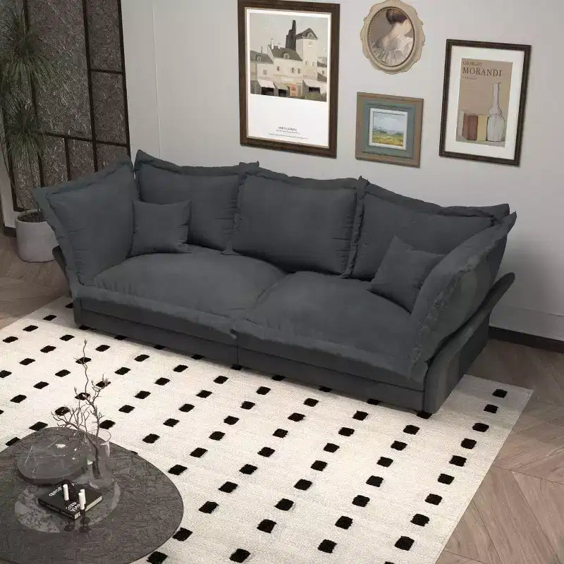 Sofa Modular Sectional, Deep Seat Couch with Large Pillows, Upholstered Sleeper Sofa for Apartment, Living Room, Hotel, Studio, Office