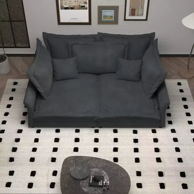 Sofa Modular Sectional, Deep Seat Couch with Large Pillows, Upholstered Sleeper Sofa for Apartment, Living Room, Hotel, Studio, Office