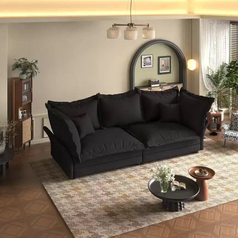 Sofa Modular Sectional, Deep Seat Couch with Large Pillows, Upholstered Sleeper Sofa for Apartment, Living Room, Hotel, Studio, Office