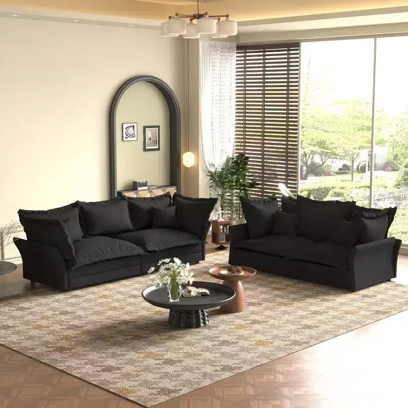 Sofa Modular Sectional, Deep Seat Couch with Large Pillows, Upholstered Sleeper Sofa for Apartment, Living Room, Hotel, Studio, Office