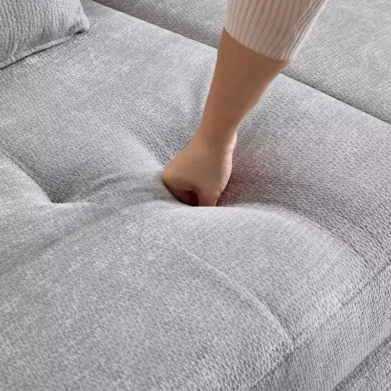 Modern Modular Sectional Sofa, Convertible Folding Sleeper Sofa Bed, Soft Chenille Compressed Sofa for Living Room, Bedroom-Panipeachy