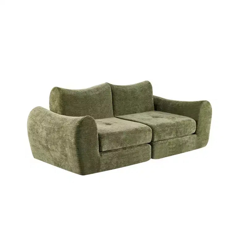 Modern Modular Sectional Sofa, Convertible Folding Sleeper Sofa Bed, Soft Chenille Compressed Sofa for Living Room, Bedroom-Panipeachy