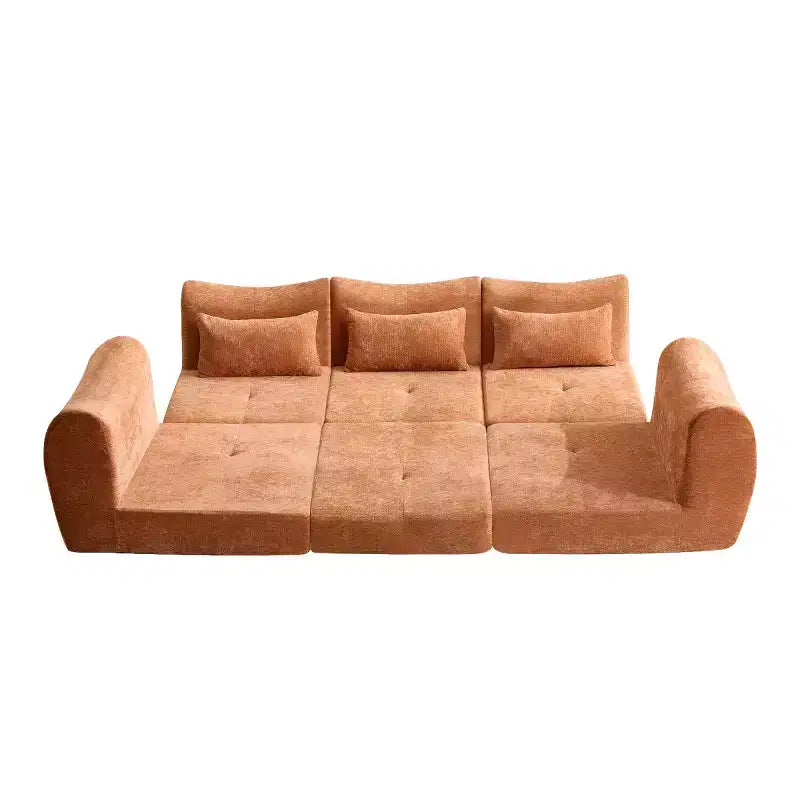 Modern Modular Sectional Sofa, Convertible Folding Sleeper Sofa Bed, Soft Chenille Compressed Sofa for Living Room, Bedroom-Panipeachy