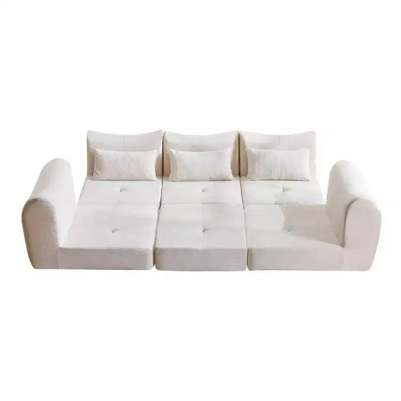 Modern Modular Sectional Sofa, Convertible Folding Sleeper Sofa Bed, Soft Chenille Compressed Sofa for Living Room, Bedroom-Panipeachy