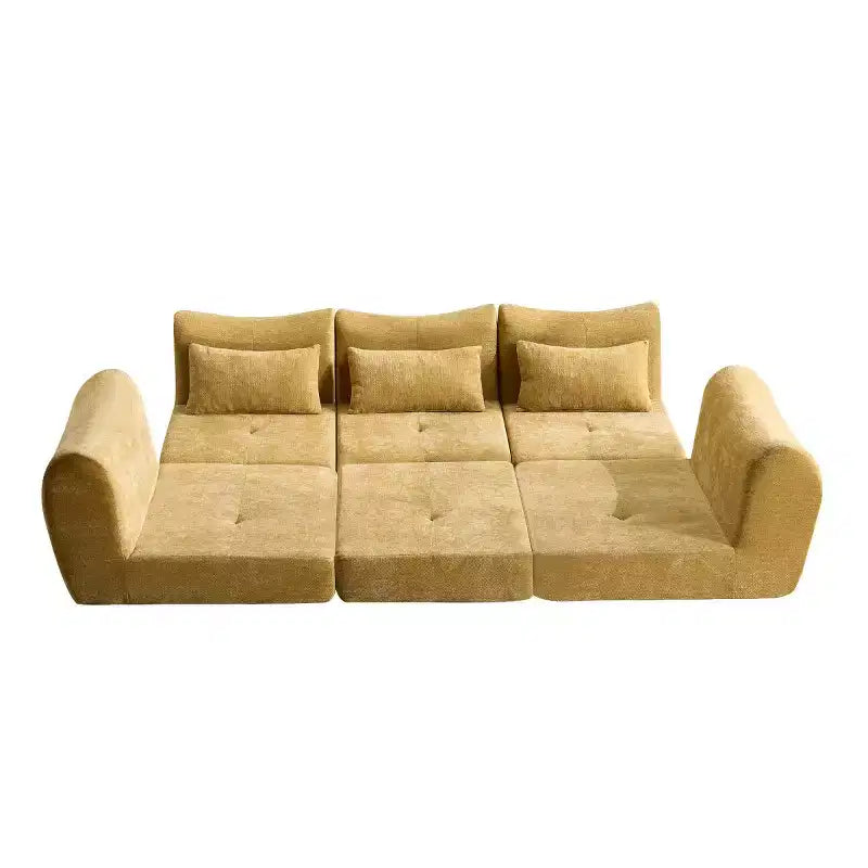 Modern Modular Sectional Sofa, Convertible Folding Sleeper Sofa Bed, Soft Chenille Compressed Sofa for Living Room, Bedroom-Panipeachy