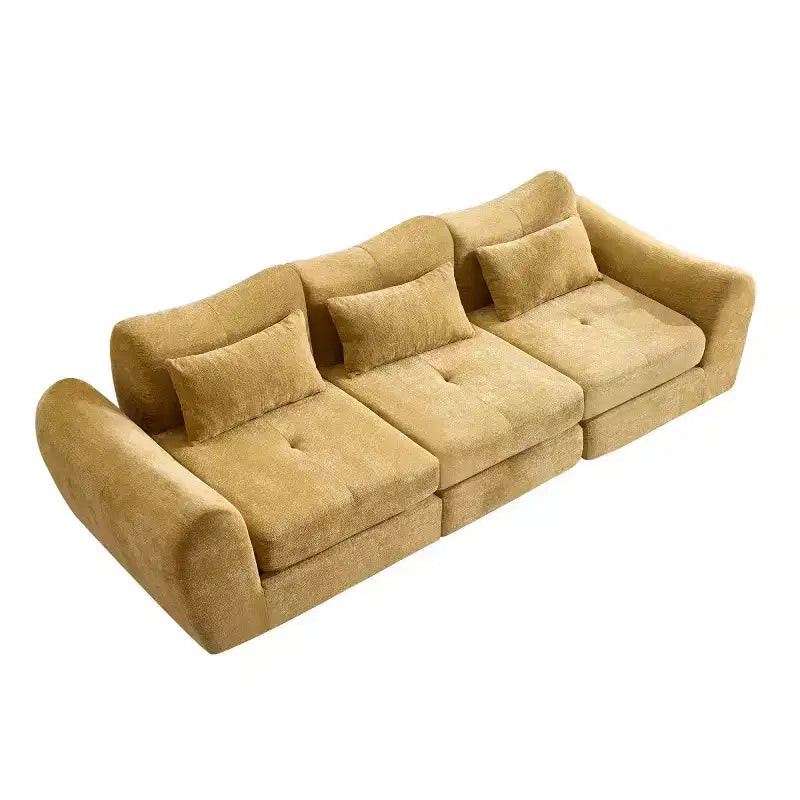 Modern Modular Sectional Sofa, Convertible Folding Sleeper Sofa Bed, Soft Chenille Compressed Sofa for Living Room, Bedroom-Panipeachy