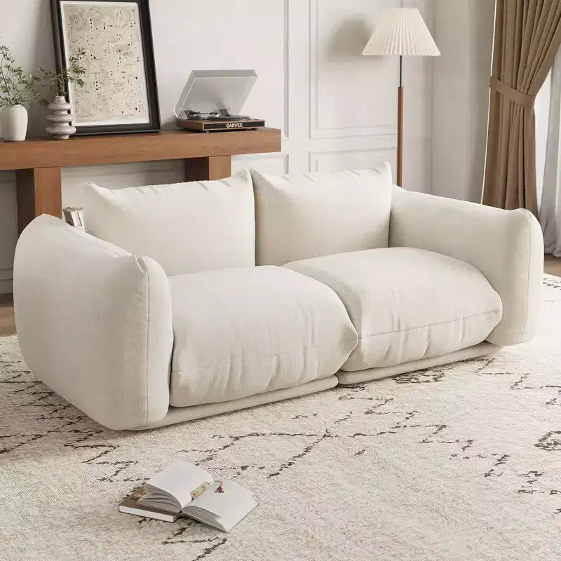 Chenille Fabric Modular Love Seat Sofa, 2-Seater Cloud Couch with High Resilience Cushioning, Boneless Design for Apartments & Living Rooms
