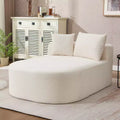 67.5 Corduroy Chaise Lounge Chair, Wide Seat, Deep Seating King Chair with 2 Pillows, Convertible Frameless Sofa Bed for Living Room
