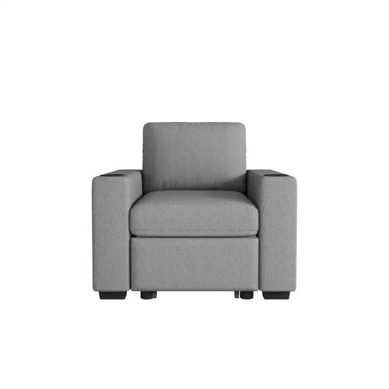 MAYEERTY 35.4 Modern Sofa Pull-out Sofa Bed Single Sofa Chair for Living Room Gray