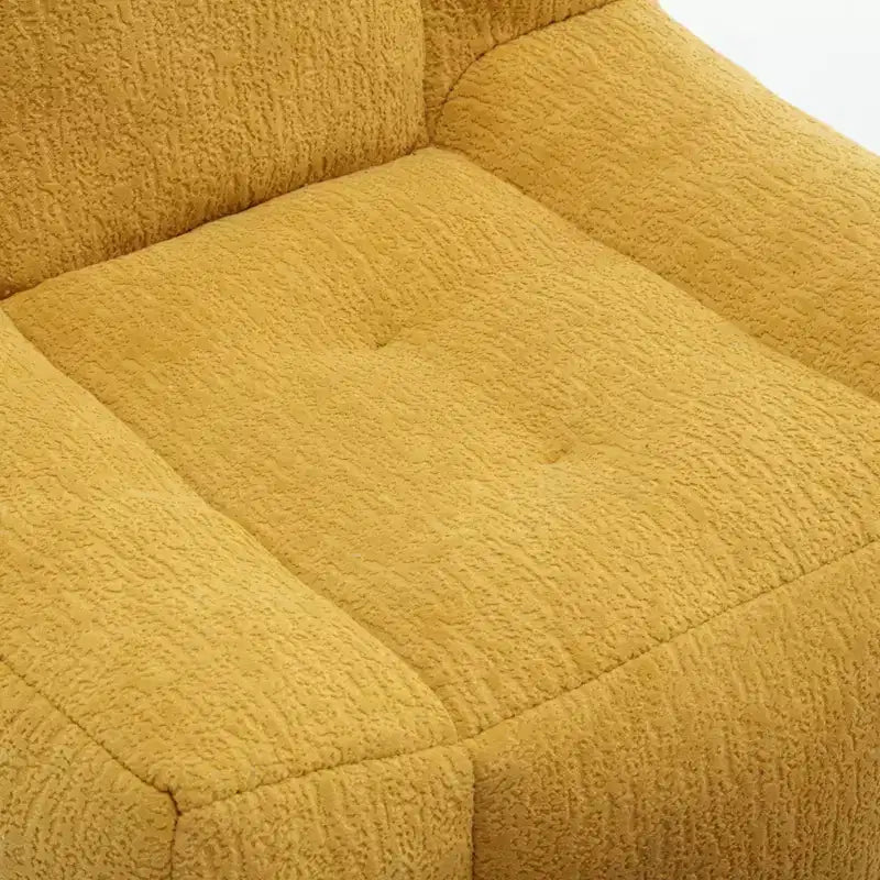 Fluffy Bean Bag Chair for Adults, Super Soft Memory Foam Sofa with Ottoman, Comfortable Modern Indoor Bean Bag for Living Room or Bedroom