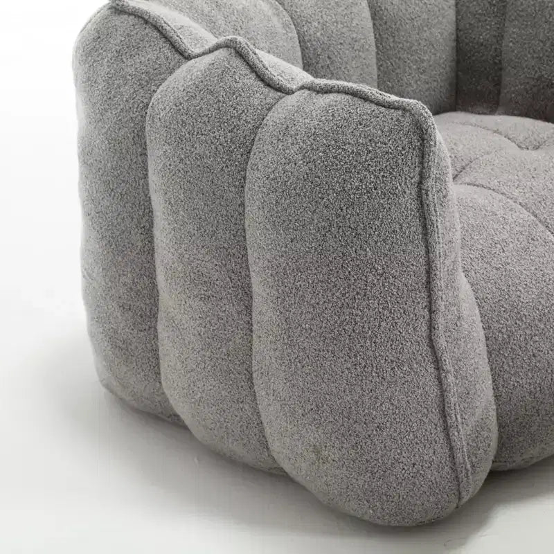Soft Bean Bag Chair with High-Resilient Foam, Square Lazy Sofa with Footstool, Cover for Adults for Gaming, Reading, or Watching TV