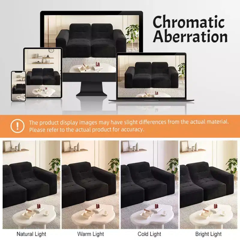 83.6 Modular Sectional 3-Seater Sofa with Tufted Design,Modern Sparkling Chenille Sofa,Deep Seat Couch for Living Room,Apartment, Office,Studio