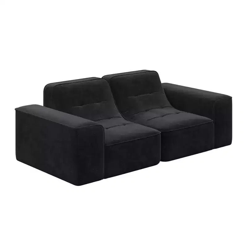 83.6 Modular Sectional 3-Seater Sofa with Tufted Design,Modern Sparkling Chenille Sofa,Deep Seat Couch for Living Room,Apartment, Office,Studio