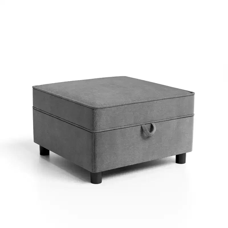 Modular Sectional Sofa Middle Module with Storage Space 11 Angles Adjustable Backrest Grey 31 D x 26 W x 33 H