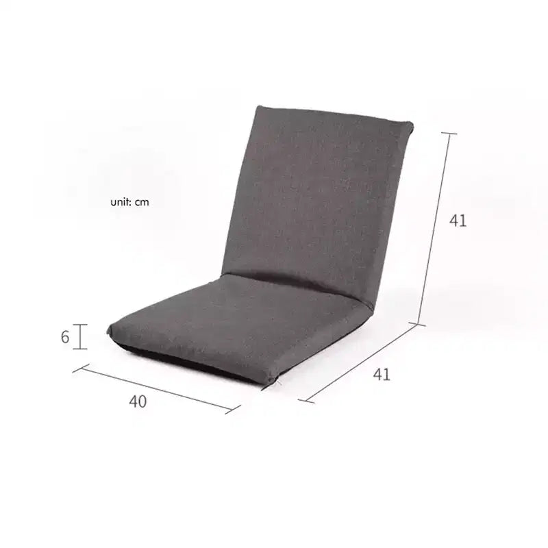 Floor Chair with Back Support, 6 Adjustable Positions Meditation Cushion with Carbon Steel Frame and Washable Cover
