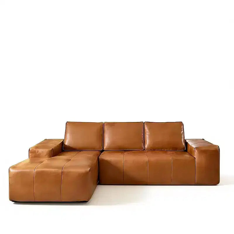 GDFStudio Tours Modern 3-Seater Faux Leather Upholstered Sectional Sofas