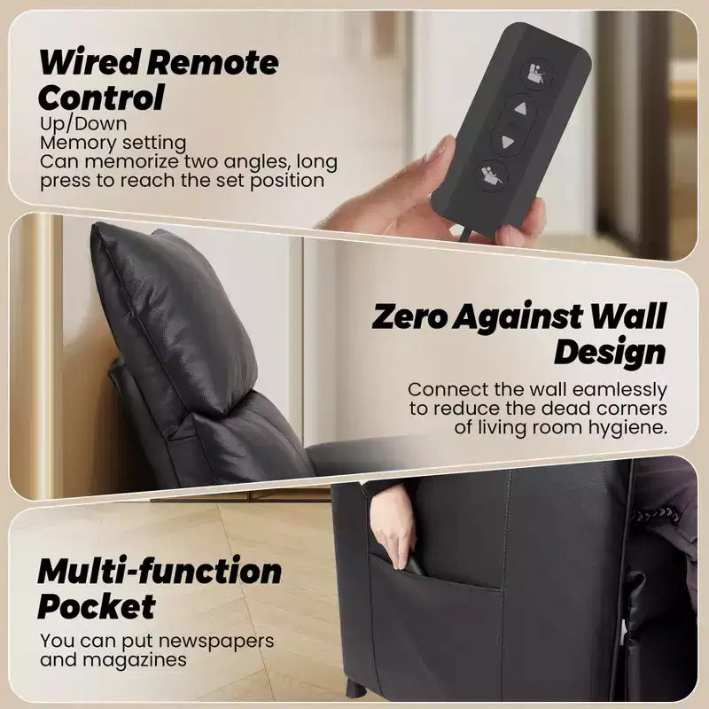 Acekool Electric Recliner Chair with Massage and Heat for Living Room or Office Seating Comfort