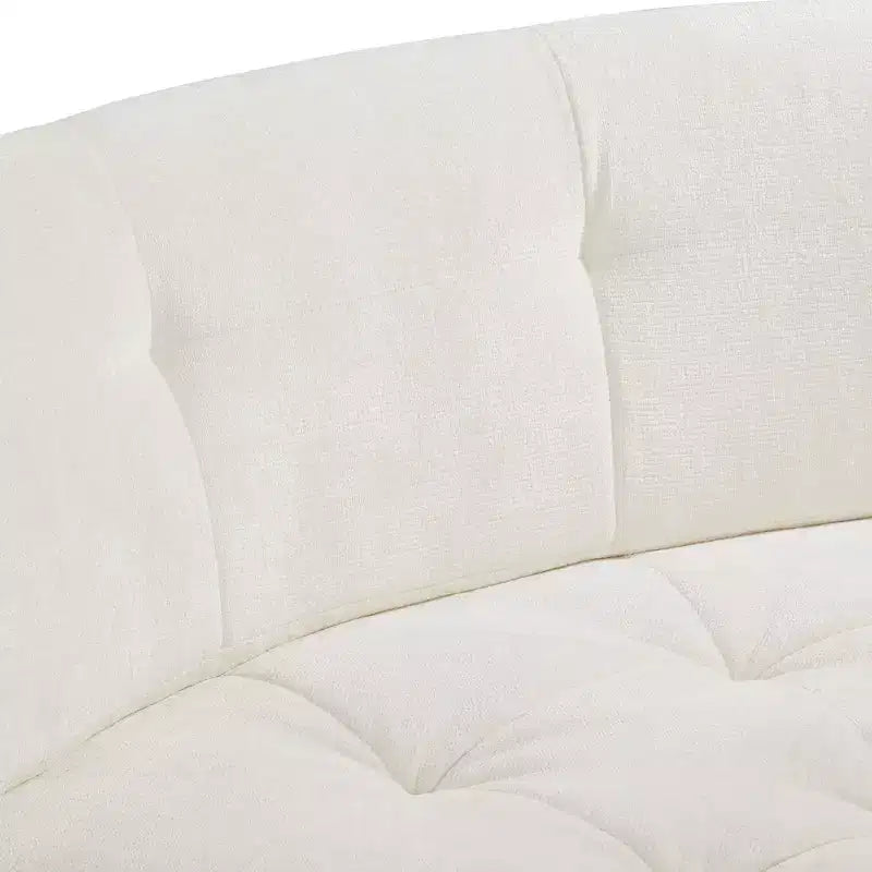 Whisen 119'' Modern L-Style Sectional Sofa, Minimalist Curved Right-Hand Facing Couch with Arms, Tufted Design, No Assembly Required
