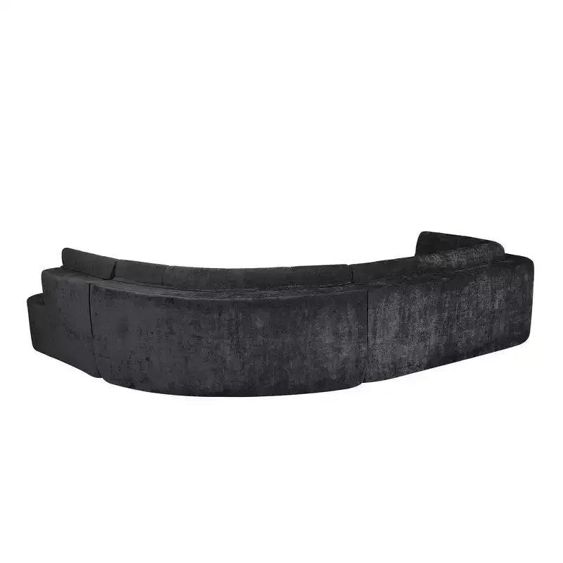 Whisen 119'' Modern L-Style Sectional Sofa, Minimalist Curved Right-Hand Facing Couch with Arms, Tufted Design, No Assembly Required