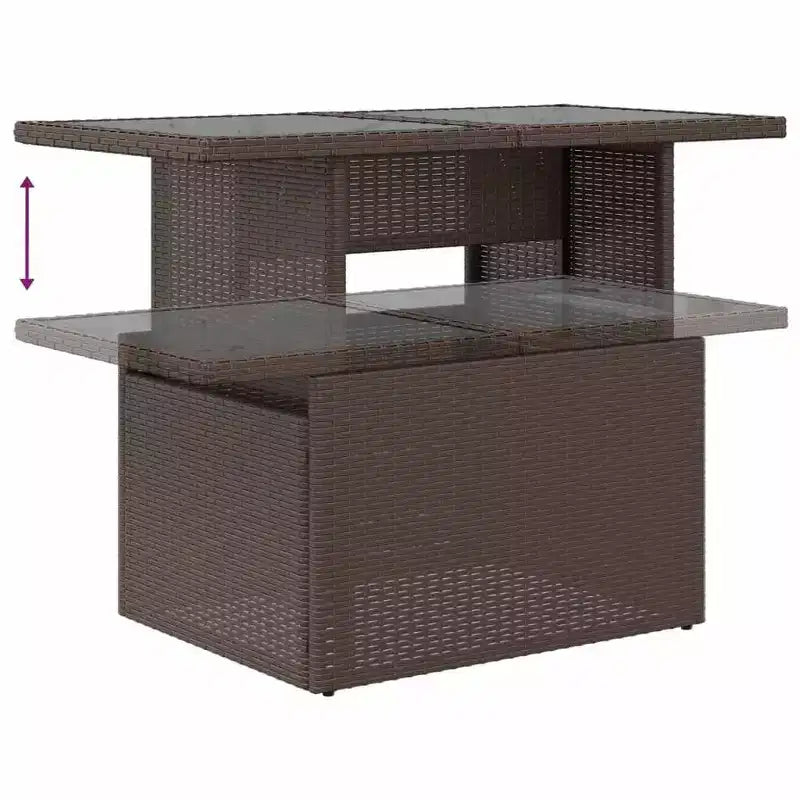 vidaXL Juego de Sofás de Jardín con Cojines y Mesa de Ratán Sintético para Exterior