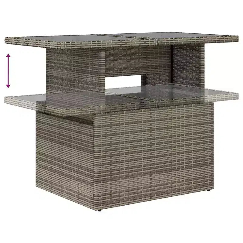 vidaXL Juego de Sofás de Jardín con Cojines y Mesa de Ratán Sintético para Exterior