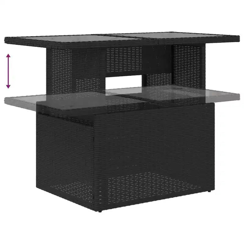 vidaXL Juego de Sofás de Jardín con Cojines y Mesa de Ratán Sintético para Exterior