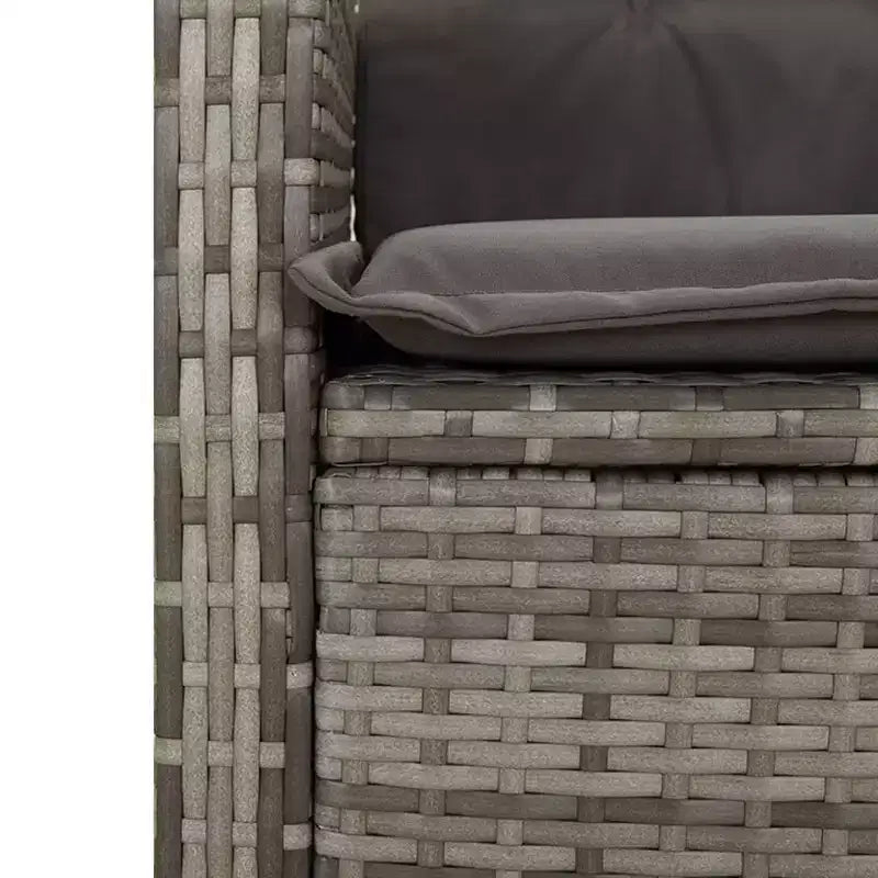 vidaXL Juego de Comedor de Jardín con Cojines de Ratán Sintético