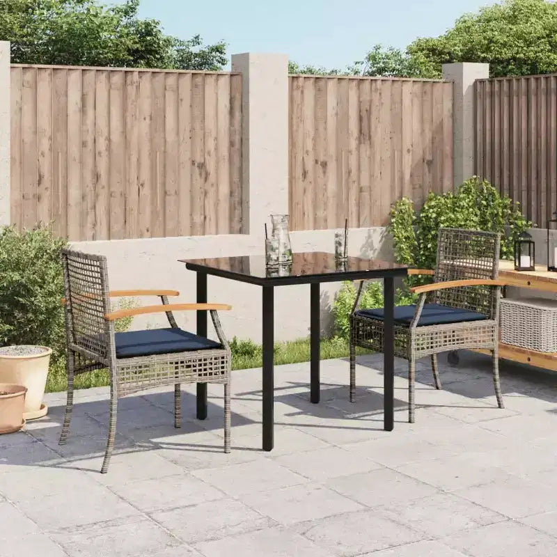 vidaXL Conjunto de comedor para patio de 4 plazas ratán PE 5 piezas