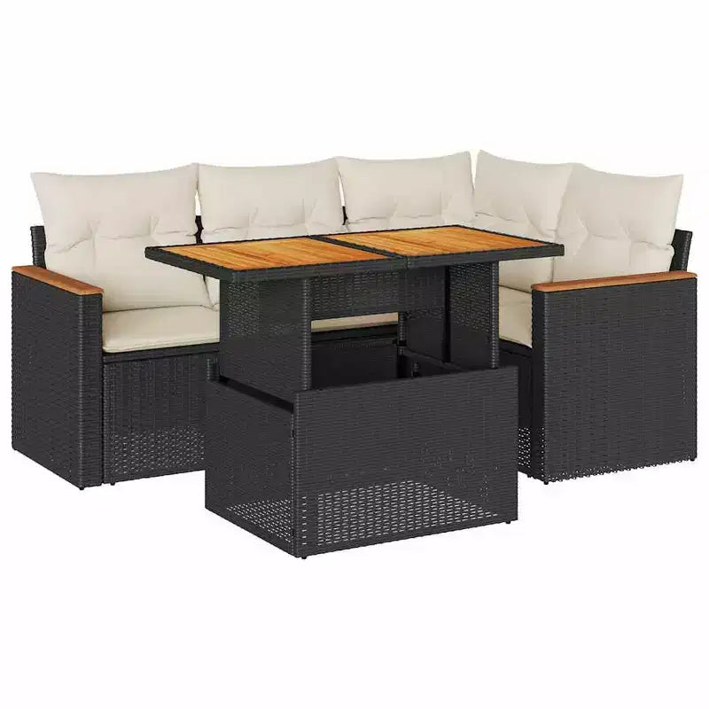 vidaXL Contemporary Outdoor Sofa Set with Cushions