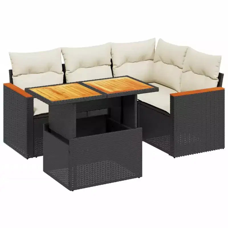 vidaXL Conjunto de Sofás de Jardín Contemporáneo con Cojines
