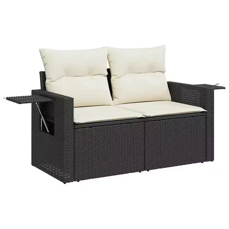 vidaXL Juego de Sofás Modulares de Jardín con Cojines - Muebles de Ratán Sintético
