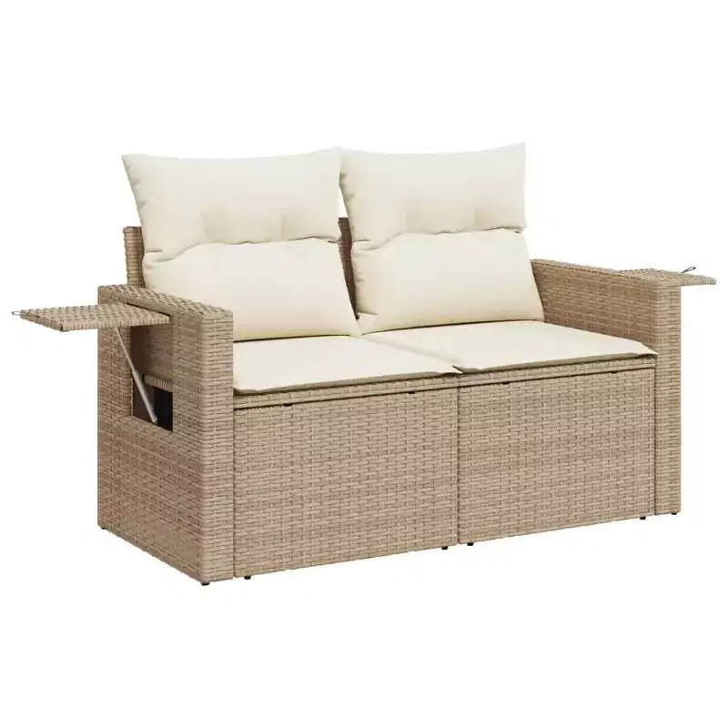 vidaXL Juego de Sofás Modulares de Jardín con Cojines - Muebles de Ratán Sintético
