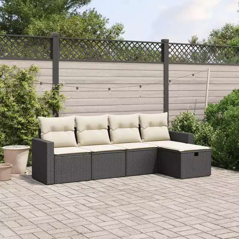 vidaXL Salon de jardin modulaire avec coussins, disponible en différentes couleurs