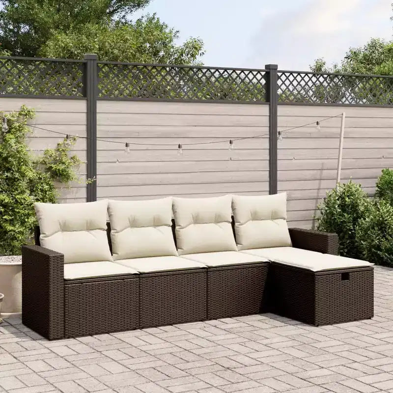 vidaXL Salon de jardin modulaire avec coussins, disponible en différentes couleurs