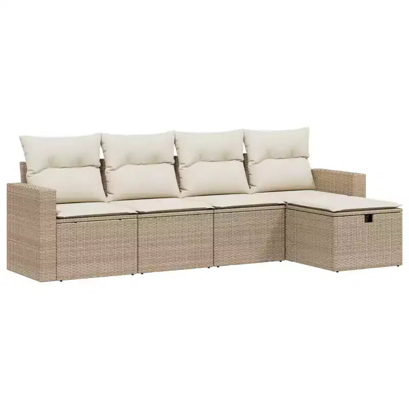 vidaXL Salon de jardin modulaire avec coussins, disponible en différentes couleurs
