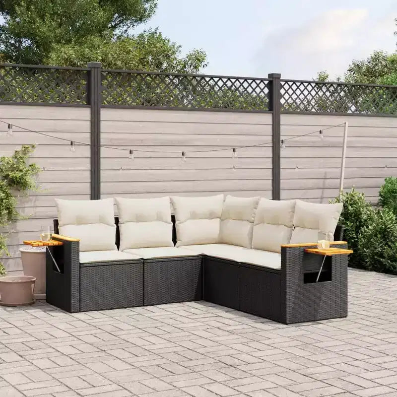 Conjunto de sofá de jardín vidaXL contemporáneo con cojines