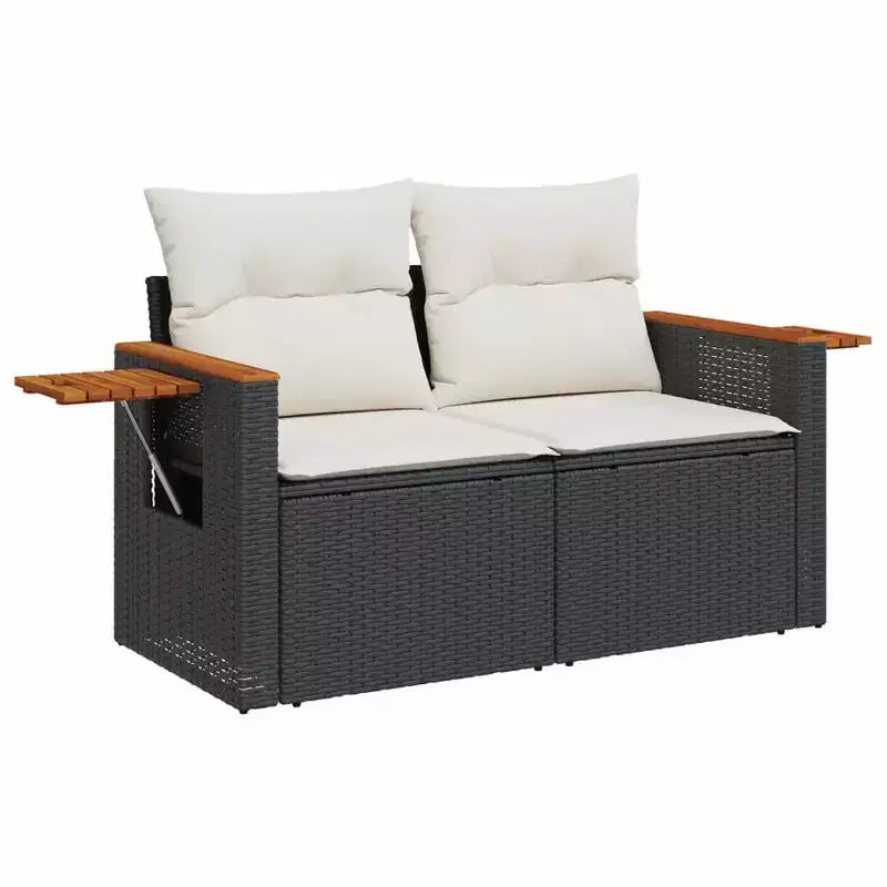Conjunto de sofá de jardín vidaXL contemporáneo con cojines