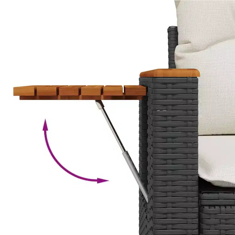 Conjunto de sofá de jardín vidaXL contemporáneo con cojines