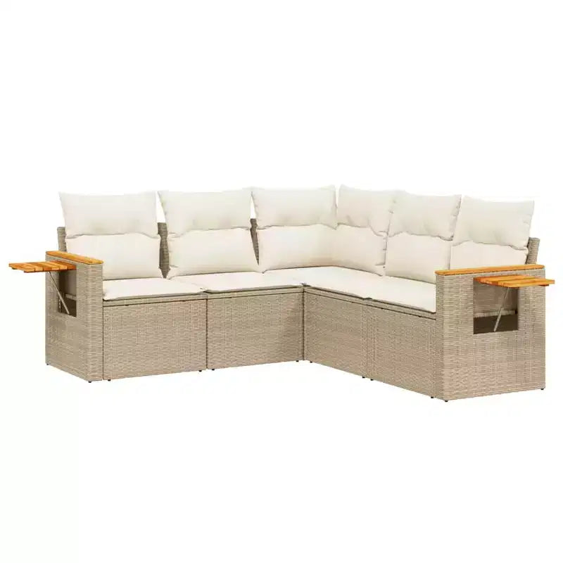 vidaXL Contemporary Outdoor Sofa Set in with Cushions