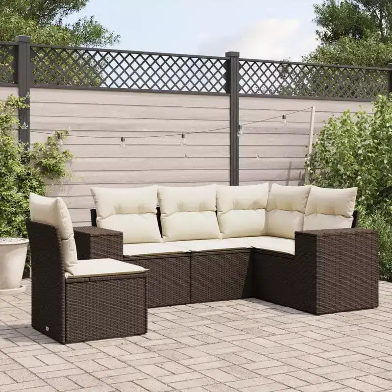 vidaXL Salon de jardin modulaire avec coussins en plusieurs couleurs