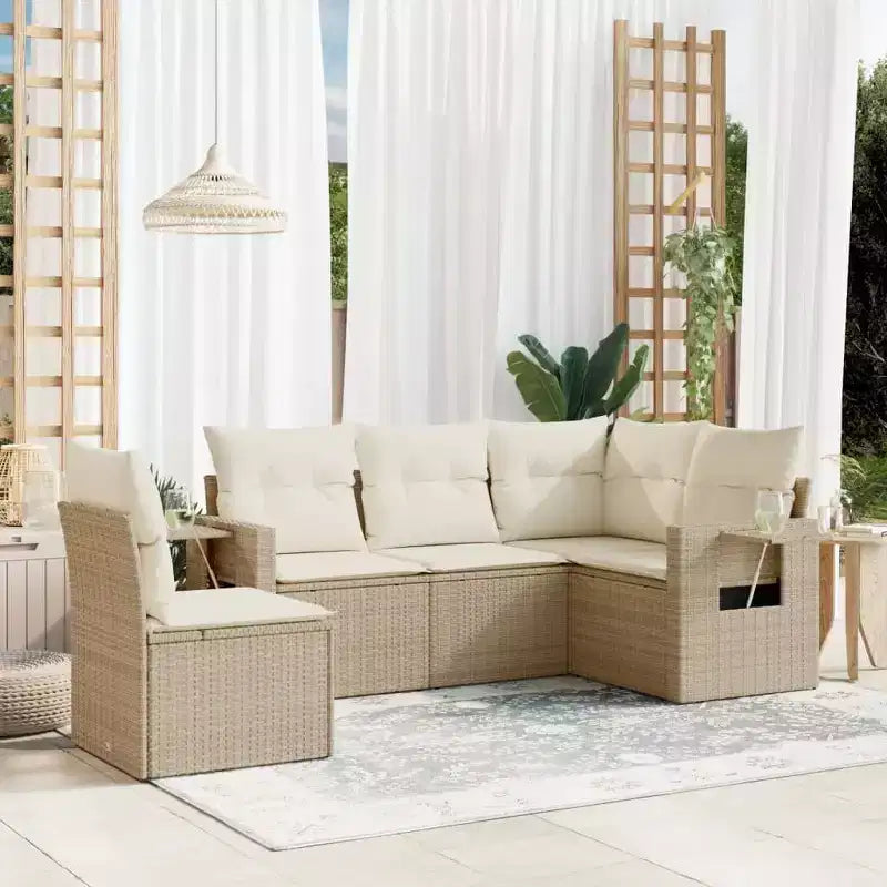 vidaXL Salon de jardin modulaire avec coussins en plusieurs couleurs