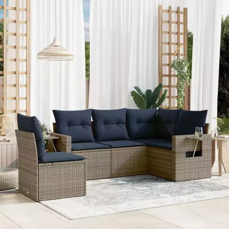 vidaXL Salon de jardin modulaire avec coussins en plusieurs couleurs