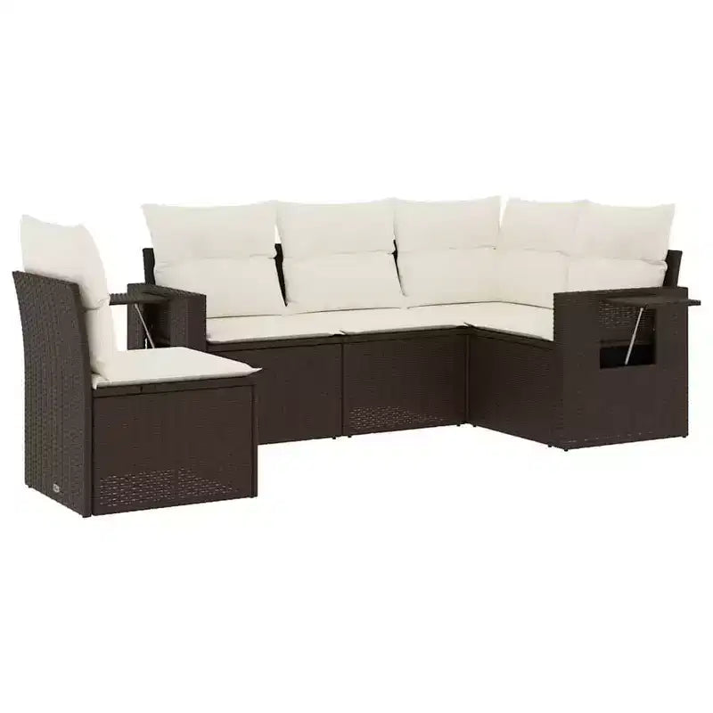 vidaXL Modular Garden Sofa Set with Cushions in Multiple Colors