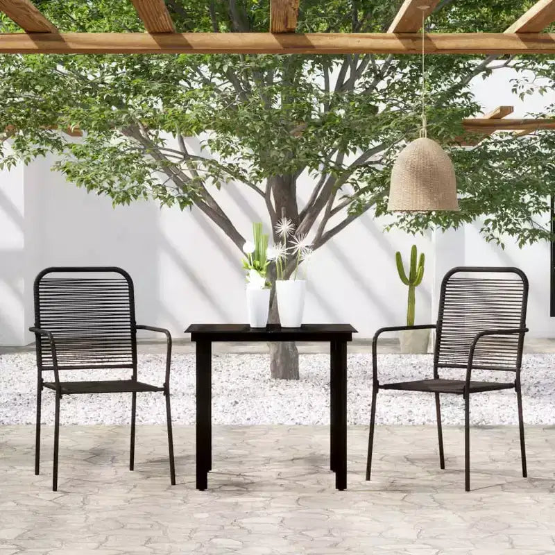 vidaXL Conjunto de Comedor para Patio, Conjunto de Comedor Exterior, Conjunto de Mesa y Sillas de Jardín
