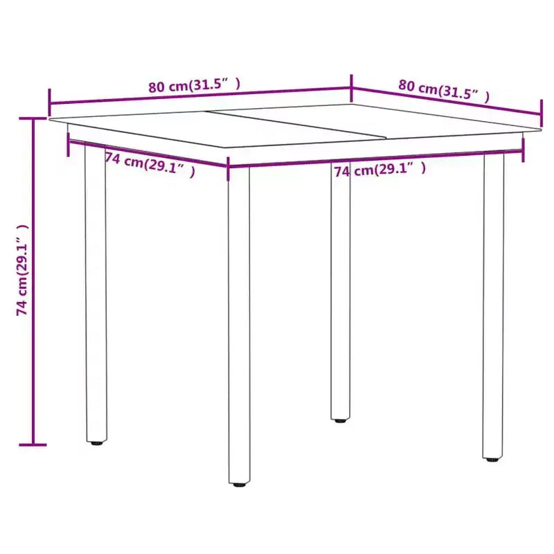 vidaXL Conjunto de Comedor para Patio, Conjunto de Comedor Exterior, Conjunto de Mesa y Sillas de Jardín