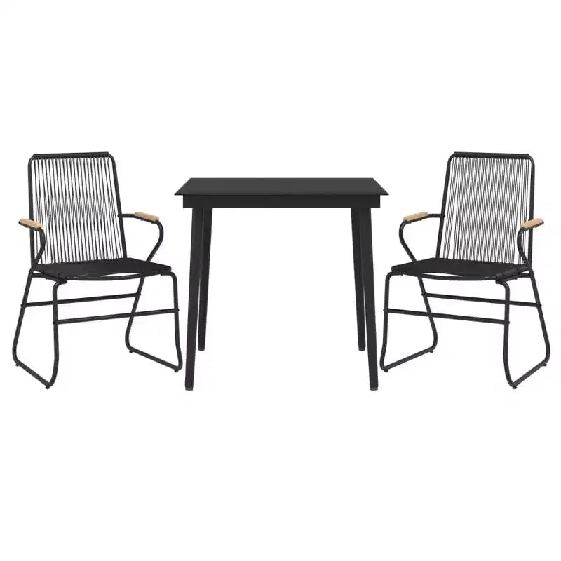 vidaXL Elegante conjunto de comedor para exterior con vidrio templado
